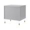 Telono High Gloss 3-Drawer Acrylic Knob/Leg Accent/Side Table Nightstand